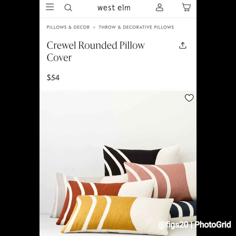 NWT West Elm Crewel Rounded Pillow Covers Set
